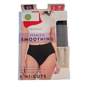 Hanes Premium Women's 3pk Hi Cut Seamless Smoothing Briefs 5/S